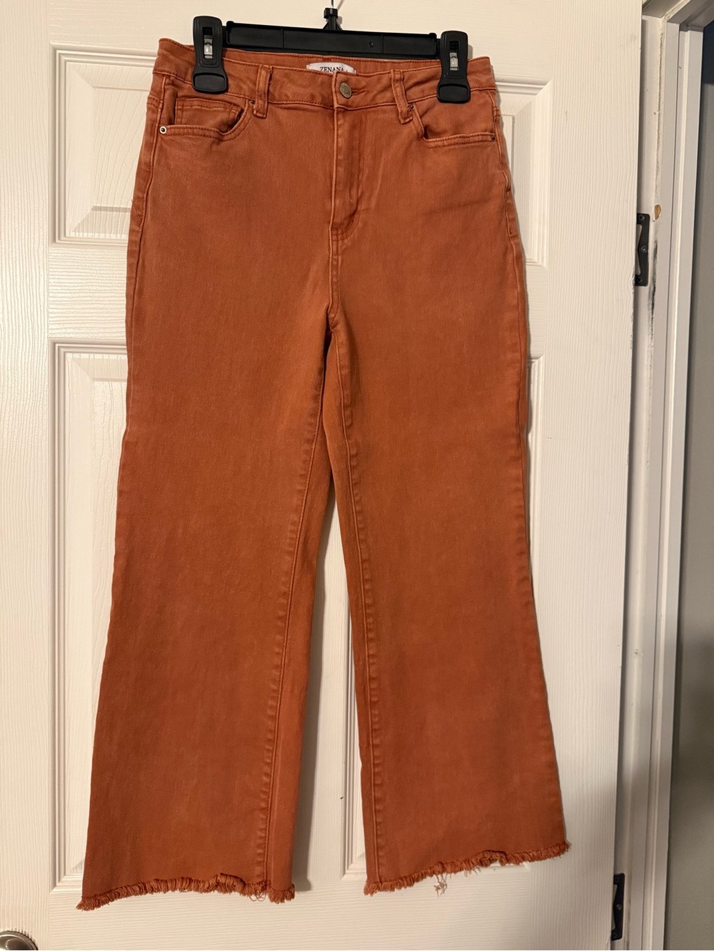 Zenana Outfitters Rust High-Rise Wide-Leg Jeans